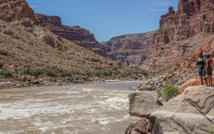 adults unplug on rafting trip in the southwest
